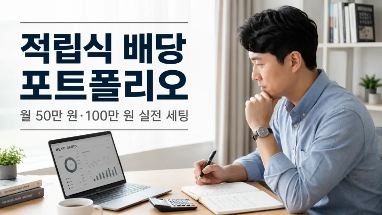 직장인 월 50만 원과 100만 원 적립식 배당 포트폴리오 연금저축 ISA 배분표