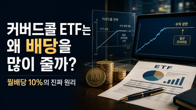 커버드콜 ETF 월배당 10% 옵션 프리미엄 원리