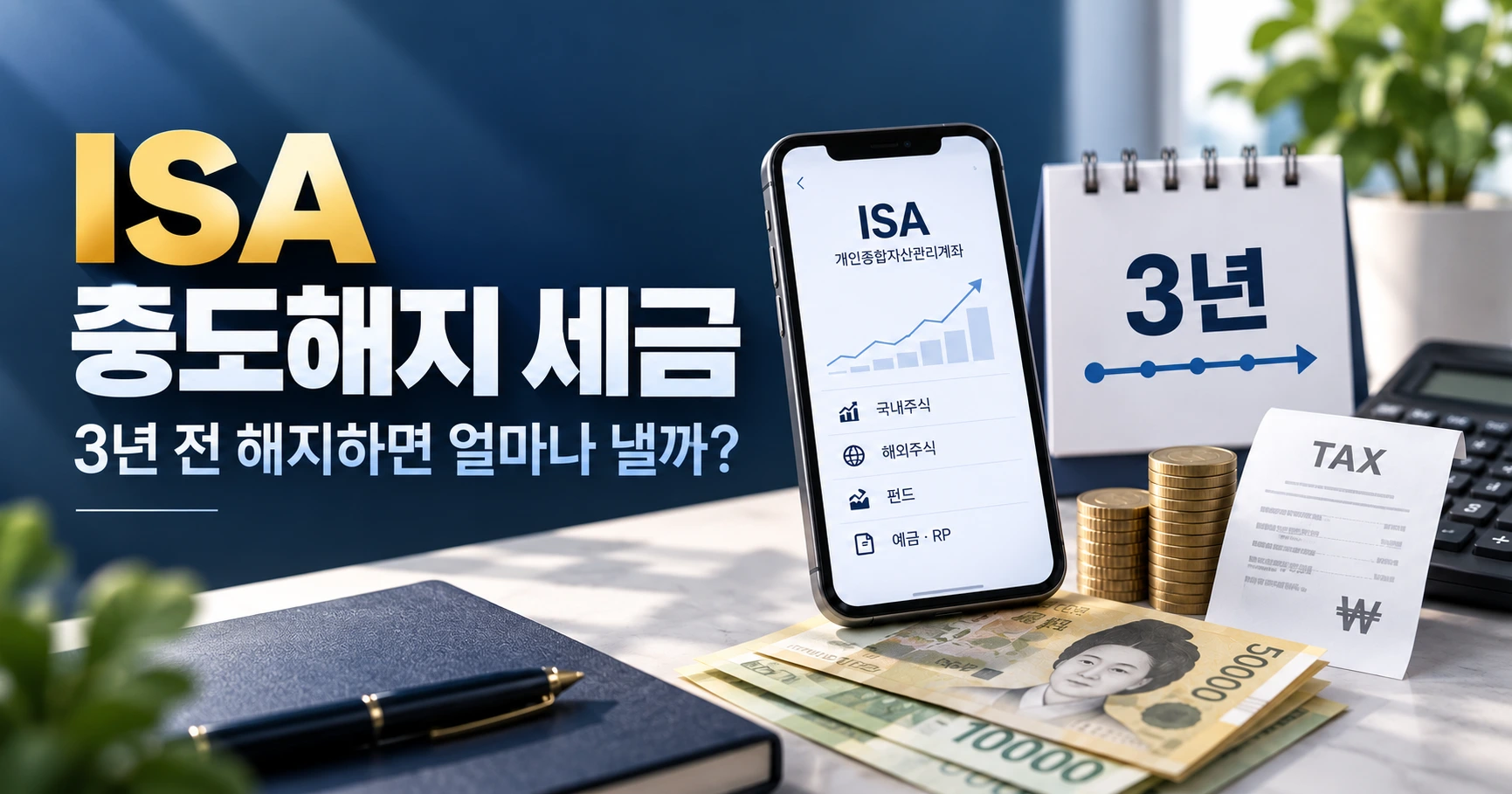 ISA 중도해지 세금 의무가입기간 3년 전 해지 계산