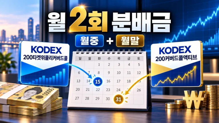 KODEX 200 커버드콜 2종으로 월 2회 받기