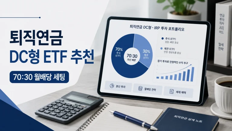 퇴직연금 DC형 ETF 추천 70대30 포트폴리오와 미국 S&P500 배당 ETF 구성 전략