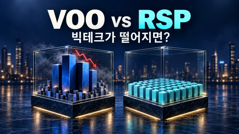 VOO RSP 비교 빅테크 하락 시 종목 비중과 투자금 차이