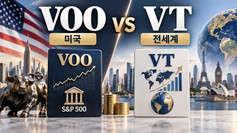 VOO VT 비교 미국 S&P500과 전 세계 ETF 월 50만원 장기투자