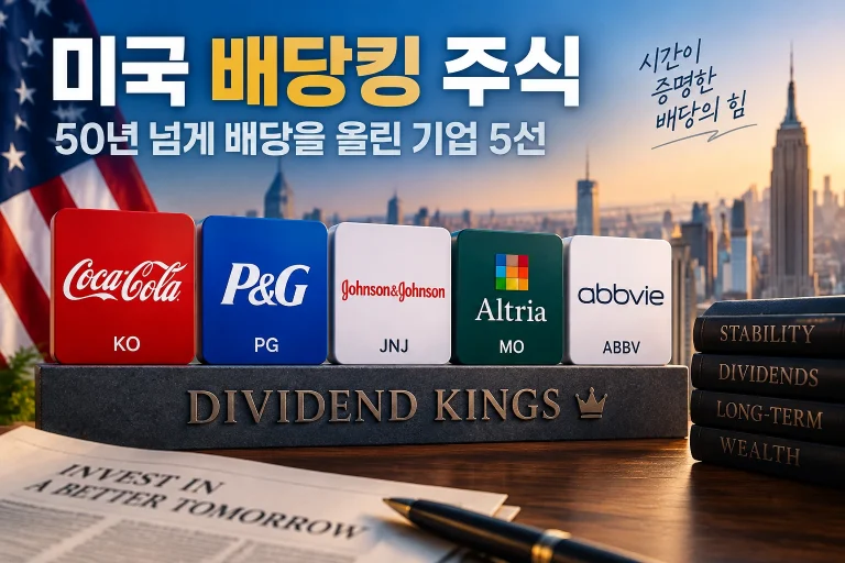 미국 배당킹 주식 5종목과 장기 배당 투자 전략 이미지