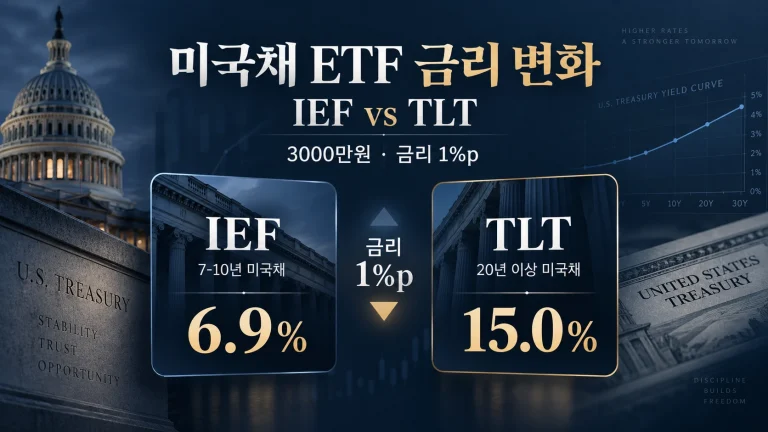 미국채 ETF 금리 변화 IEF TLT 3000만원 투자 비교