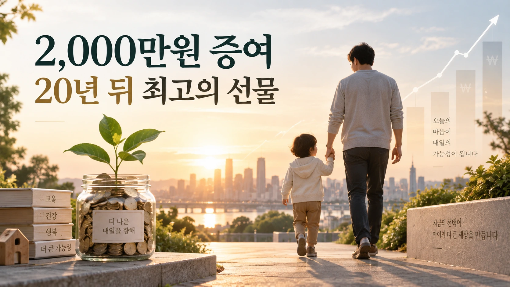미성년자 증여 2000만원 20년 뒤 자녀 자산 계산