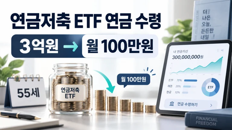 연금저축 ETF 연금 수령 3억원에서 월 100만원 받는 4단계