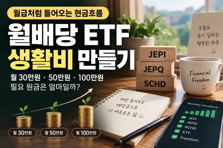 월배당 ETF 생활비 월 30만원 50만원 100만원 필요 원금 계산