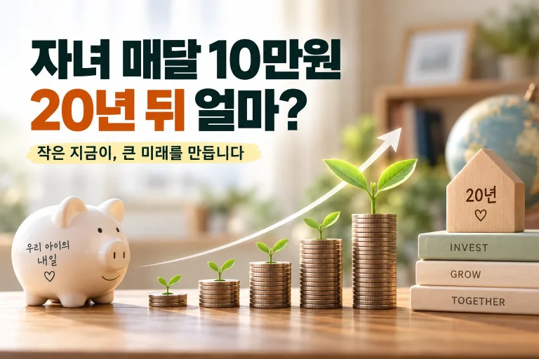자녀 매달 10만원 증여 20년 ETF 적립 결과