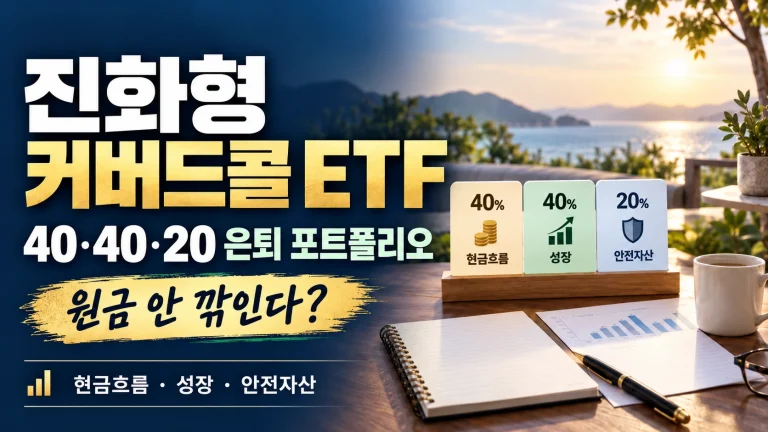 진화형 커버드콜 ETF 40 40 20 은퇴 포트폴리오 분석
