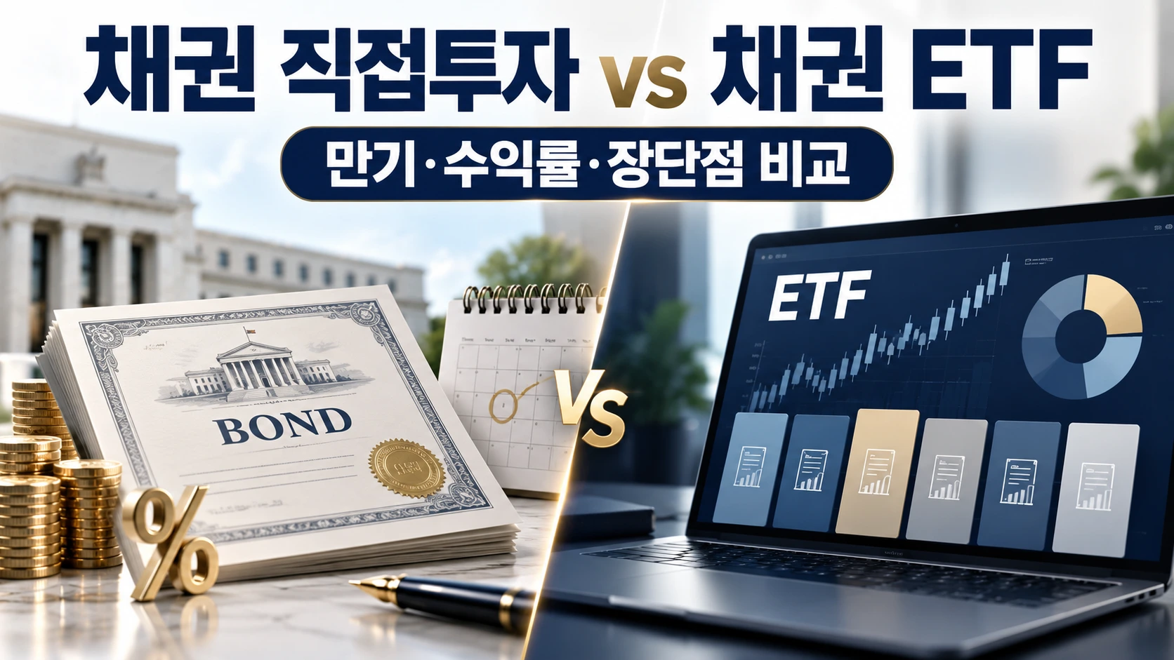 채권 직접투자 vs 채권 ETF 만기 수익률 장단점 비교
