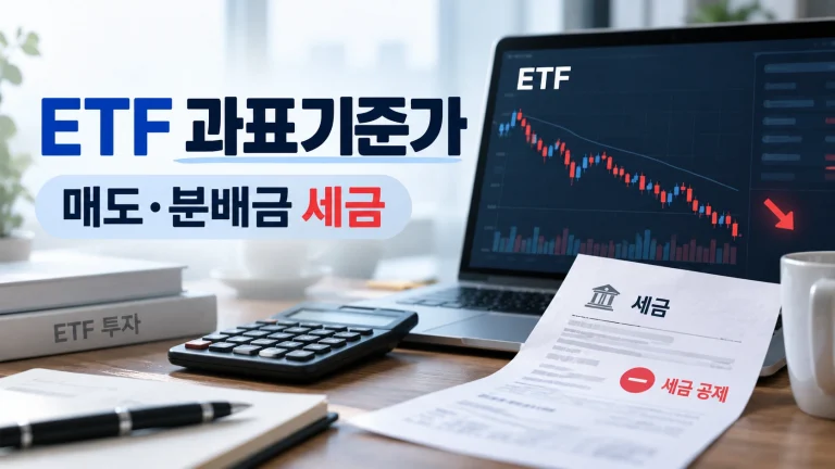 ETF 과표기준가 매도 분배금 세금 계산