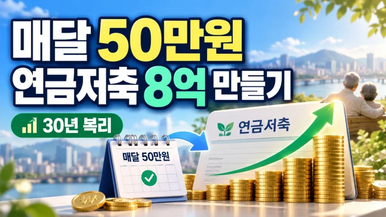 연금저축펀드 8억 만들기 매달 50만원 30년 투자