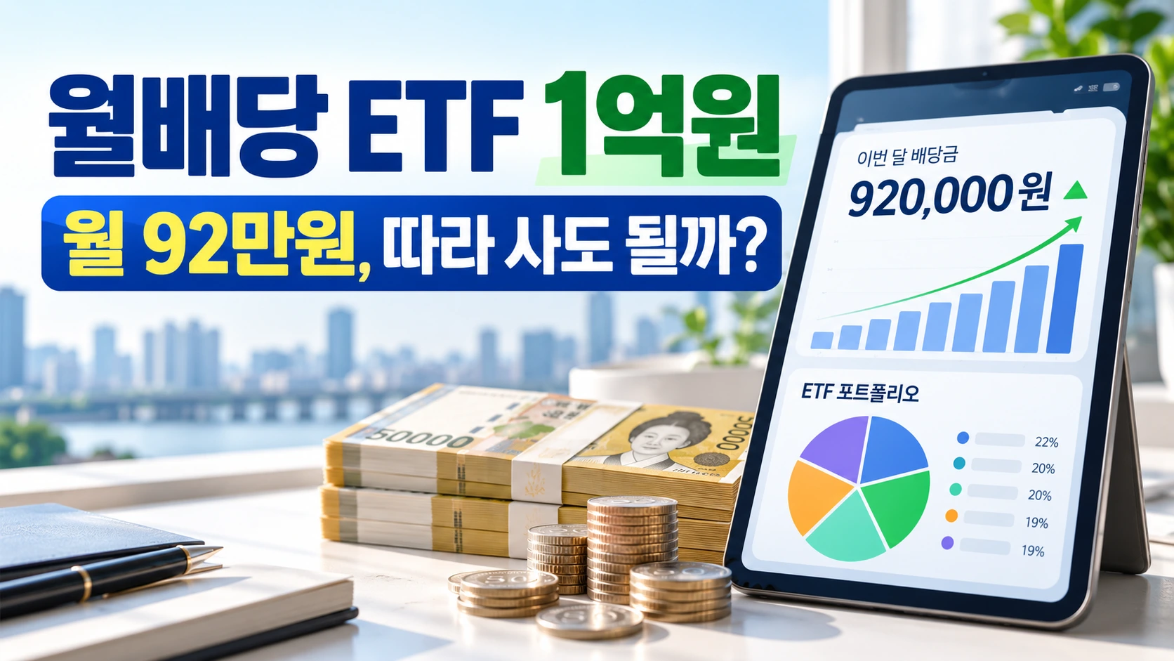 월배당 ETF 1억원 투자로 월 92만원 받은 영상 속 포트폴리오 분석