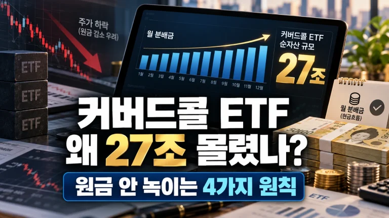 커버드콜 ETF 투자 이유와 27조원 시장 규모 및 원금손실 관리 4가지 원칙